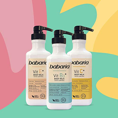 Babaria Body Milk Hidratante Vitamina B3 500ml, Único