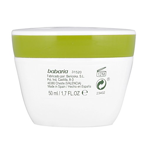 Babaria Crema Facial Hidratante Día Spf15 Aceite Oliva, Verde, 50 Gramos