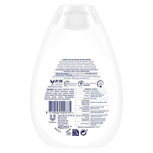 Baby Dove Hidratación Profunda Loción Corporal 400 ml - Pack de 6