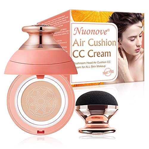 BB Cream, CC Creme, Líquida Fundación, Mushroom Head Air Cushion BB Cream, Ocultador, Base de Maquillaje, Resistente al Agua, Cobertura Larga duración Corrector de Maquillaje para Rostro