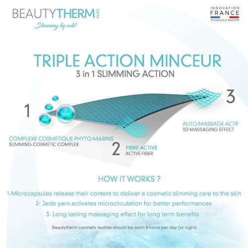 BEAUTYTHERM - Legging Anticelulitis Mujer - Triple Acción Adelgazamiento Enfundante y Adelgazante - Tecnología Francesa Cosméto Jade