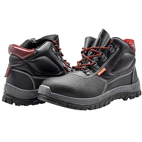 Bellota 7230043S3 Botas de trabajo de piel para hombre o mujer, Negro, 43