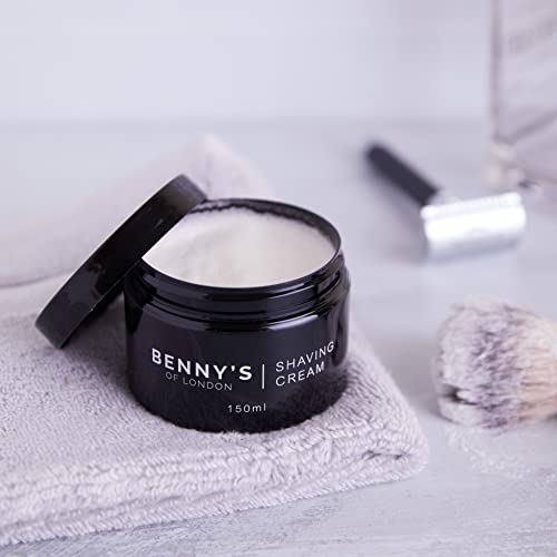 BENNY's Crema de Afeitar | Olor increíble | Afeitado perfecto | Hidrata y rejuvenece | Ingredientes de primera calidad | 100% vegano | Fabricado en el Reino Unido