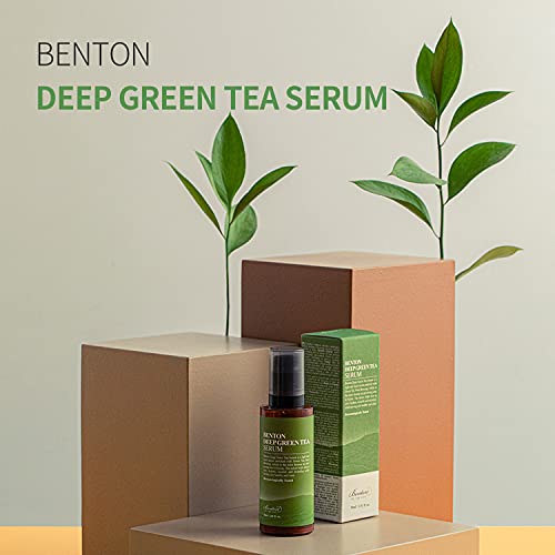 BENTON Suero de té verde intenso 30ml (5.07 oz. Fl.) - Suero facial nutritivo e hidratante para piel grasa y sensible, suavizante y aclarador de la piel