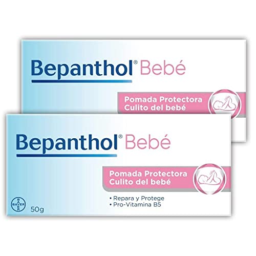 BEPANTHOL DUPLO. Crema reparadora de la piel para el cambio de pañal. Pomada protectora culito del bebe. Promoción especial 50% de descuento en la segunda unidad. Contiene 2 envases de 50 g (2 x 50 g)