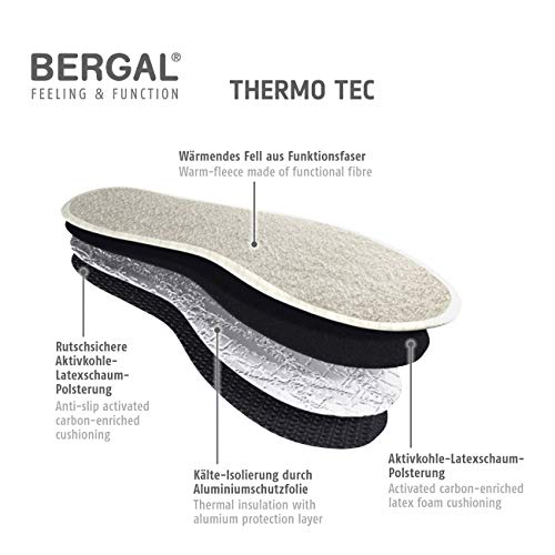 BERGAL Thermo Tec Plantillas/Deportivas, Beige, 37 EU