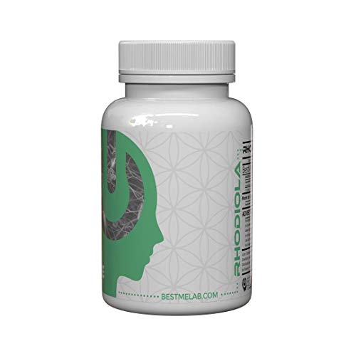 BESTME RHODIOLA ROSEA comprimidos 300mg. Suplemento para la memoria y el rendimiento mental Resistencia , Mejora el estado de ánimo - Control del Estrés - 3% de Rosavinas.30 Cápsulas