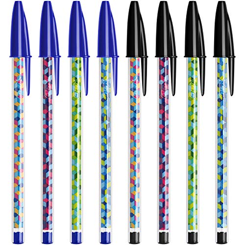 BIC Cristal Collection Stylos- Bolas de punta media (1,0 mm), color negro y azul