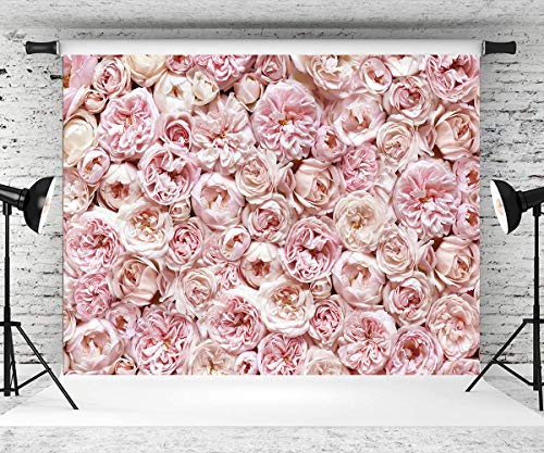 BINQOO Fondo floral de 7 x 5 pies para fotografía, Blush Rose Blooms, Fondo de fotos para baby shower, día de San Valentín, boda, fiesta de cumpleaños, sesión de fotos