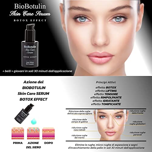 BioBotulin Skin Care Serum - 30 ml - suero facial antiarrugas para mujeres y hombres - Ingredientes: antienvejecimiento, antiarrugas, antiedad - Acmella, ácido hialurónico 3P, argán, vitamina B5