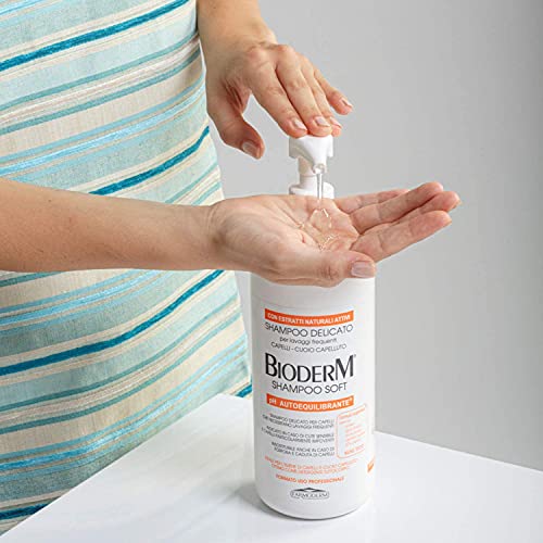 BIODERM BIODERMOCOSMETICI Shampoo Soft, Champú Cuero Cabelludo Sensible, Exfoliante Capilar, Tratamiento Anticaspa y Dermatitis Seborreica, Restablece el pH del Cuero Cabelludo, 250 ml