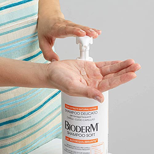 BIODERM BIODERMOCOSMETICI Shampoo Soft, Champú Cuero Cabelludo Sensible, Exfoliante Capilar, Tratamiento Anticaspa y Dermatitis Seborreica, Restablece el pH del Cuero Cabelludo, 250 ml