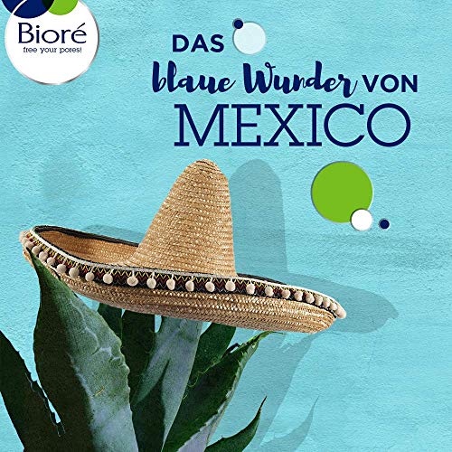 Bioré Mascarilla facial de arcilla caliente con agave azul y bicarbonato de sodio para piel mixta, 28 g