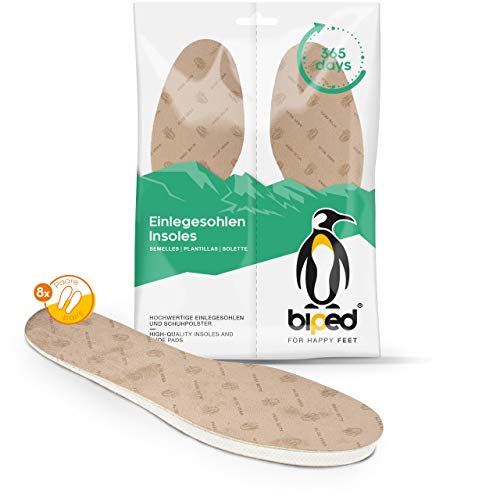 biped 8 Pares de Plantillas Refrescantes con Aloe Vera – Extremadamente Delgadas e Higiénicas – Con Aroma de Limones y Menta z1020 (38-39)