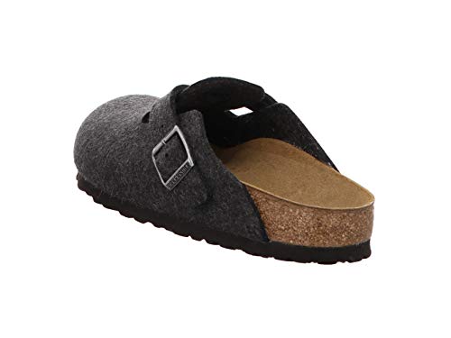 Birkenstock Boston 160583 - Zapatillas de casa de fieltro, Unisex, Gris (Anthrazite Wool), 39 S