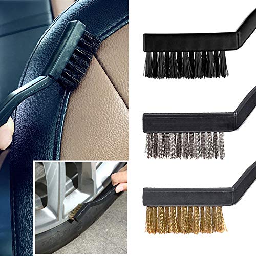 Bizcasa 15pcs Set de Cepillo Limpieza Coche, Juego de Pinceles de Detalle de Coche Suave con Cepillo de Llantas Aluminio, con Tamaños Diferentes