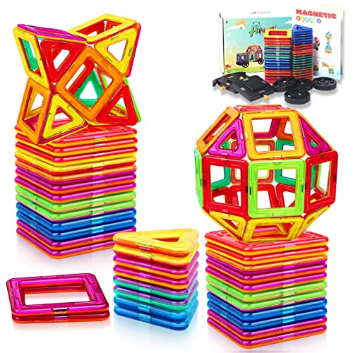 Bloques de Construcción Niños - Construcciones Magneticas Juguetes Niños 3 4 5 6 Años Niños Niñas, Educativos / de Aprendizaje Imanes Juguetes para Niños Regalos de Cumpleaños de Navidad