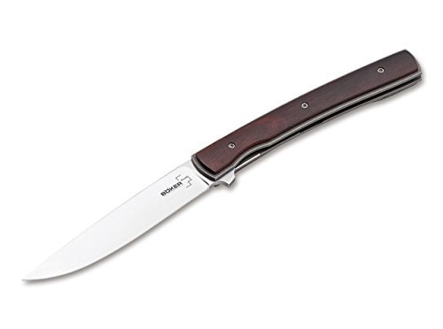 BÖKER PLUS® Urban Trapper Gentleman – Navaja plegable con mango de madera Cocobolo – Cuchillo EDC con una sola mano con hoja de 9 cm