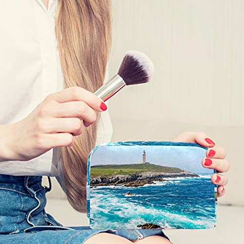 Bolsa de Maquillaje Bolsas de cosméticos de Viaje portátiles, Torre de Hércules en A Coruña