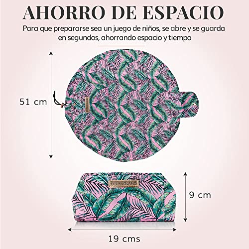 Bolsa de Maquillaje con Cordón - Neceser de Cosméticos y Organizador de Baño - Neceser de Viaje y Bolsa Isotérmica -Tropical - Lily England