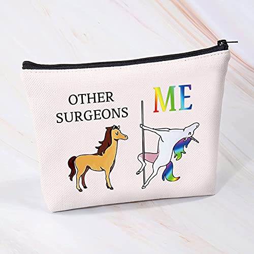 Bolsa de maquillaje para cirujanos y cirujanos con diseño de unicornio, divertido para médicos, cirujanos, regalos para cirujanos, bolsa de viaje, Lona.,