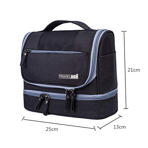 Bolsa de Maquillaje para Hombres a Prueba de Agua Bolsa de cosméticos para Mujeres Oxford Travel Organizer Necesita un Estuche de Maquillaje Bolsa de Aseo para Lavar-Light Blue