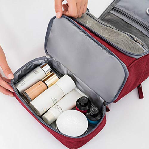 Bolsa de Maquillaje para Hombres a Prueba de Agua Bolsa de cosméticos para Mujeres Oxford Travel Organizer Necesita un Estuche de Maquillaje Bolsa de Aseo para Lavar-Light Blue