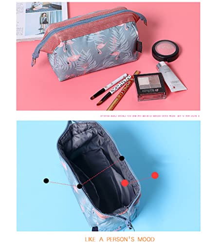 Bolsa para Cosméticos,Portátil Bolsas de Maquillaje de Viaje Impermeable Flamingo Neceser de Maquillajepara Mujeres niñas