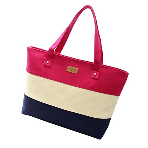 Bolso Bandolera Mujer Grande de Lona Bolsos de Hombro Colores para Niña por ESAILQ YT