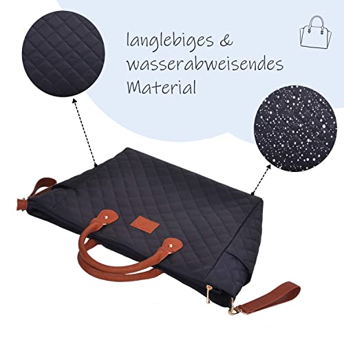 Bolso cambiador para mamá con estilo, informal, impermeable, multifuncional, con cambiador y otros accesorios (Navi)