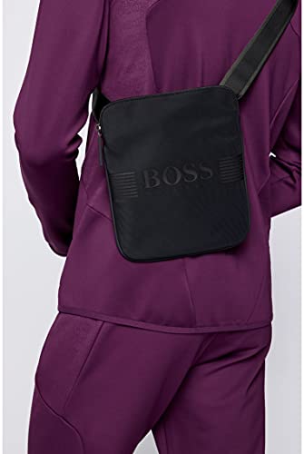 BOSS Pixel_s Zip Env, Bolsa Cruzada. para Hombre, Negro1, One Size