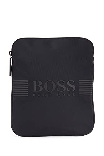 BOSS Pixel_s Zip Env, Bolsa Cruzada. para Hombre, Negro1, One Size