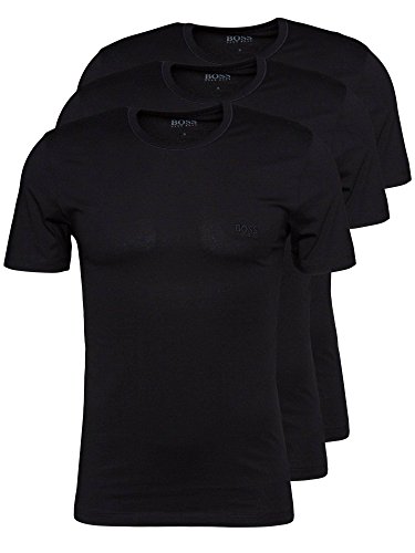 BOSS Shirt SS RN 3P BM 10111875 02 Camiseta, Negro (Black 1), XX-Large (Talla Fabricante: XXL) (Pack de 3) para Hombre