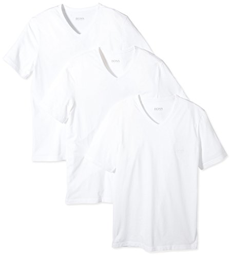 BOSS Shirt SS VN 3er-Pack BM V-Ausschnitt Camiseta, Blanco (White 100), XX-Large (Talla Fabricante: XXL) 3 para Hombre