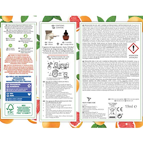 Botanica By Air Wick Ambientador Eléctrico, Esencia para Casa con Aroma a Pomelo y Menta Marroquí, Aparato y Recambio, 140 Gramos