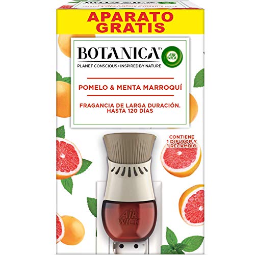 Botanica By Air Wick Ambientador Eléctrico, Esencia para Casa con Aroma a Pomelo y Menta Marroquí, Aparato y Recambio, 140 Gramos