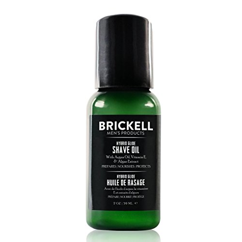 Brickell Men's Products – Aceite de Afeitado Híbrido para Barba – Aceite Pre-Afeitado Natural y Orgánico para Hombres – 59 ml