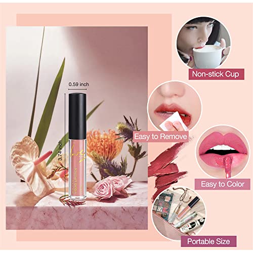 Brillo de Labios 8 Colores,Kit de Pintalabios Líquido Mate,Labiales Mate Larga Duracion,con Caja de Regalo,Resistente al Agua, Antiadherente, Regalo Original Mujer