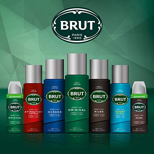 Brut - Lote de 6 desodorantes para hombre, en espray, 200 ml