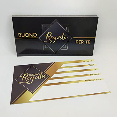 Buoni - 25 tarjetas de regalo de 25 o 50 unidades para rellenar ofertas de descuentos, clientes, tiendas, ropa, estética, peluquería, perfumería, joyería, venta en línea (25)