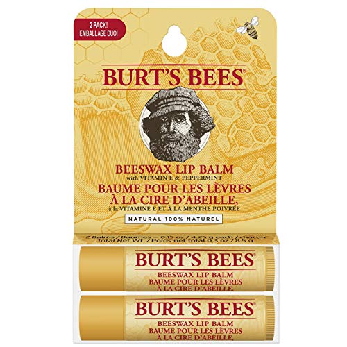 Burt's Bees Pack Dos Por Uno De Bálsamos Labiales Hidratantes De Origen 100 % Natural Burt'S Bees, Cera De Abejas, 2 Tubos En Caja De Blíster, 2 x 4.25 g