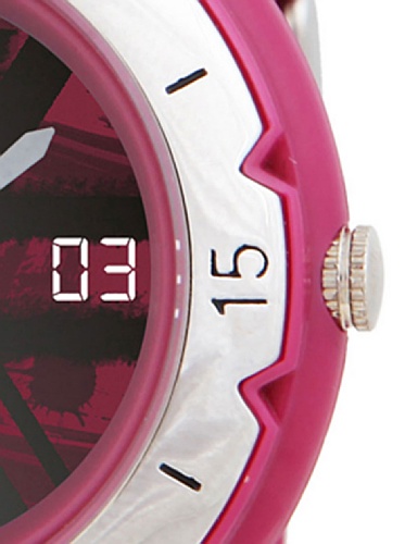 BY BASI A0991U03 - Reloj Unisex movi Cuarzo Correa Poliuretano Fucsia