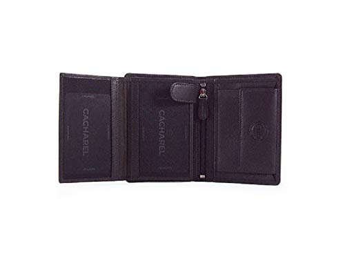 Cacharel Cartera con Monedero para Hombre en Piel (Marron)