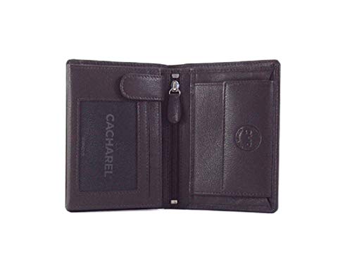 Cacharel Cartera con Monedero para Hombre en Piel (Marron)