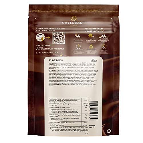 Callebaut 33,6% pepitas de Chocolate con Leche (callets) 1kg