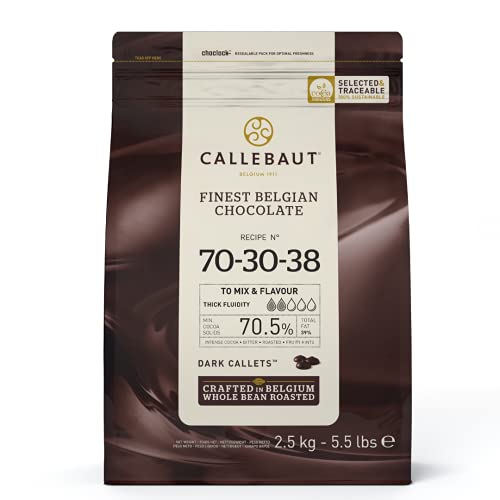 Callebaut 70,4% pepitas de Chocolate Negro (callets) 2.5kg