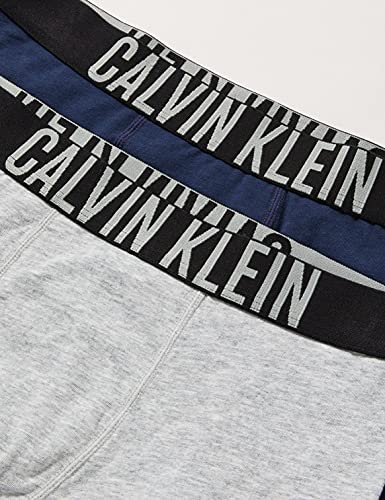 Calvin Klein 2Pk Trunks Bóxers, 1 Grey Heather/1 Blue Shadow 025, 14-16 Años (Pack de 2) para Niños