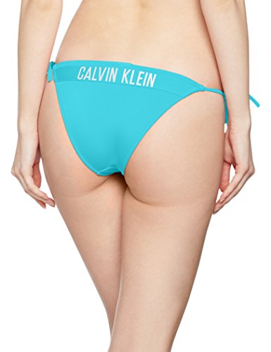 Calvin Klein Cheeky String Side Tie Bikini Braguita, Azul (Blue Radiance 480), 36 (Talla del Fabricante: Small) para Mujer