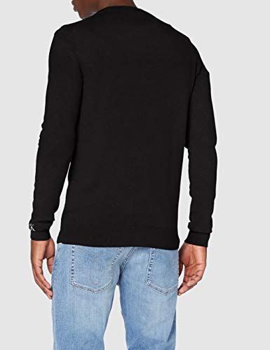 Calvin Klein Essential V Neck Sweater Suéter, CK Black, XS para Hombre