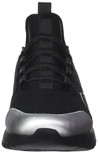 Calvin Klein Jeans Ron Mesh/Brushed Metal, Zapatillas Hombre, Negro (Black/Silver), 46 EU